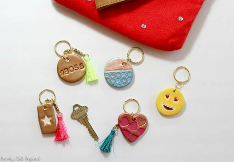 Bre from Average But Inspired used PLUS Clay air dry clay to make these keychains.